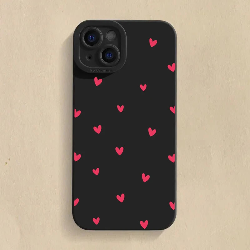 Love Heart Phone Case For iPhone Shockproof Silicone Soft Cover