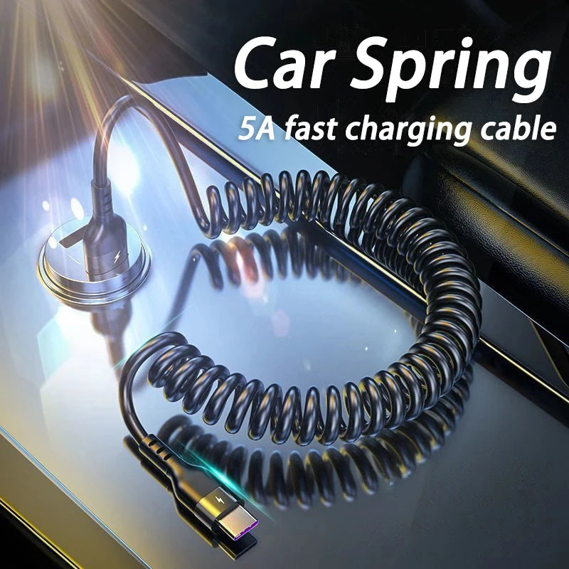 66W USB Type C Car Phone Charger Cable Fast Charging