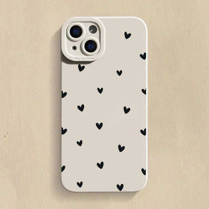 Love Heart Phone Case For iPhone Shockproof Silicone Soft Cover