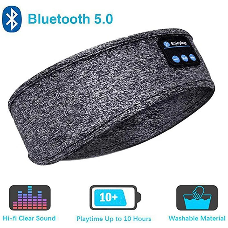 Bluetooth Earphones Sports Sleeping Headband Elastic Wireless Music Eye Mask