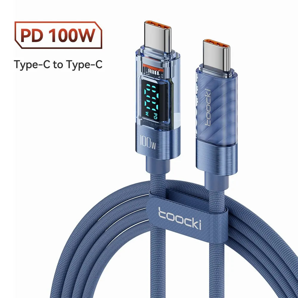 Type C to Type C Cable 100W PD Display Fast Charging Charger