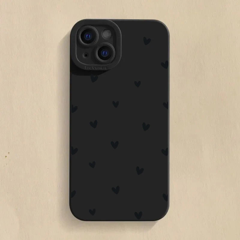 Love Heart Phone Case For iPhone Shockproof Silicone Soft Cover