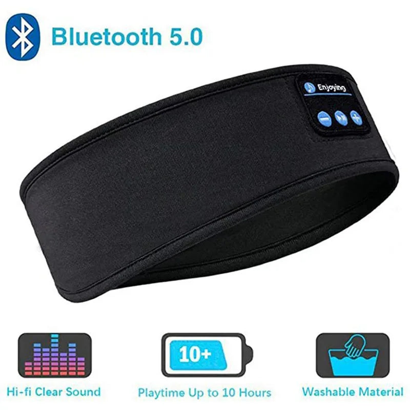 Bluetooth Earphones Sports Sleeping Headband Elastic Wireless Music Eye Mask