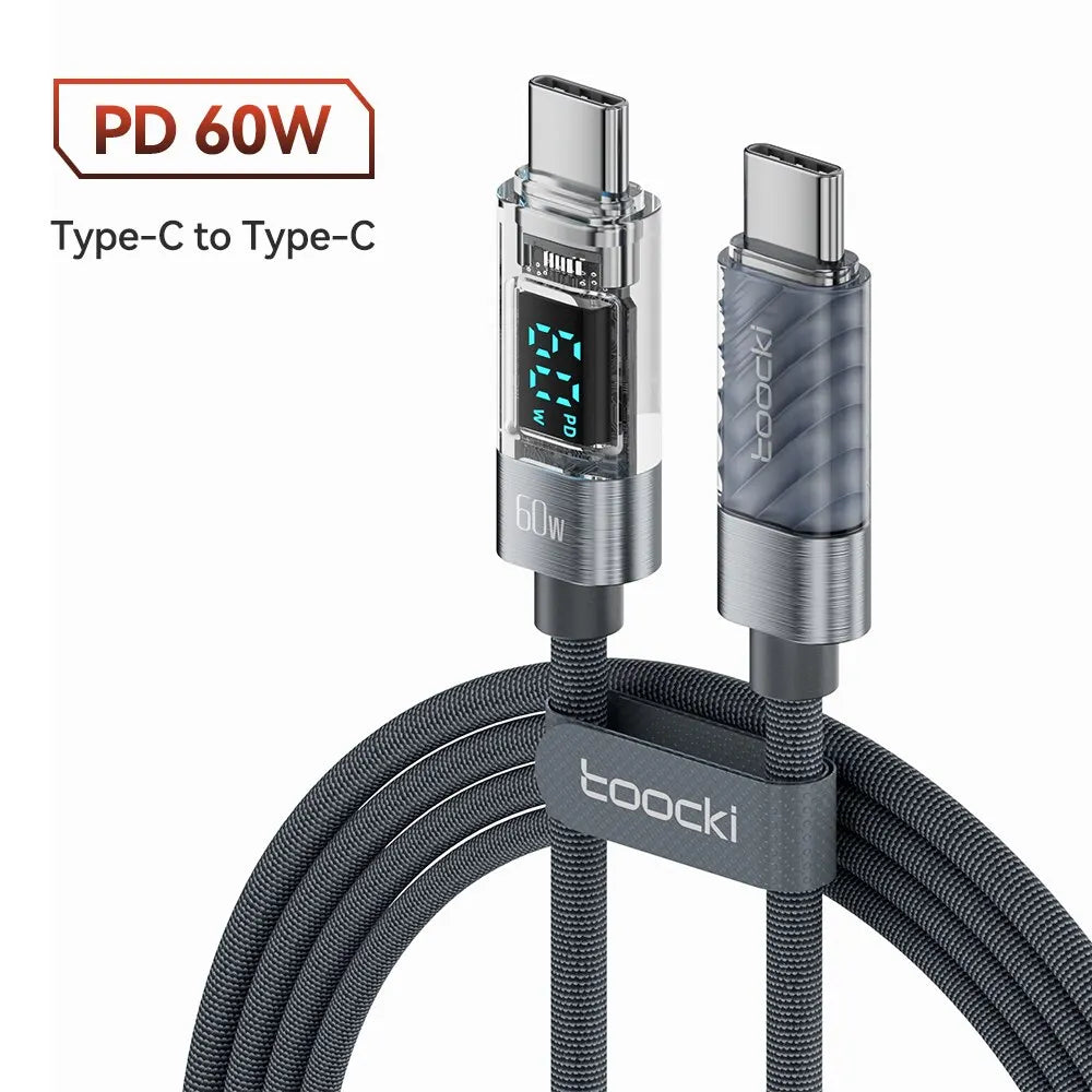 Type C to Type C Cable 100W PD Display Fast Charging Charger