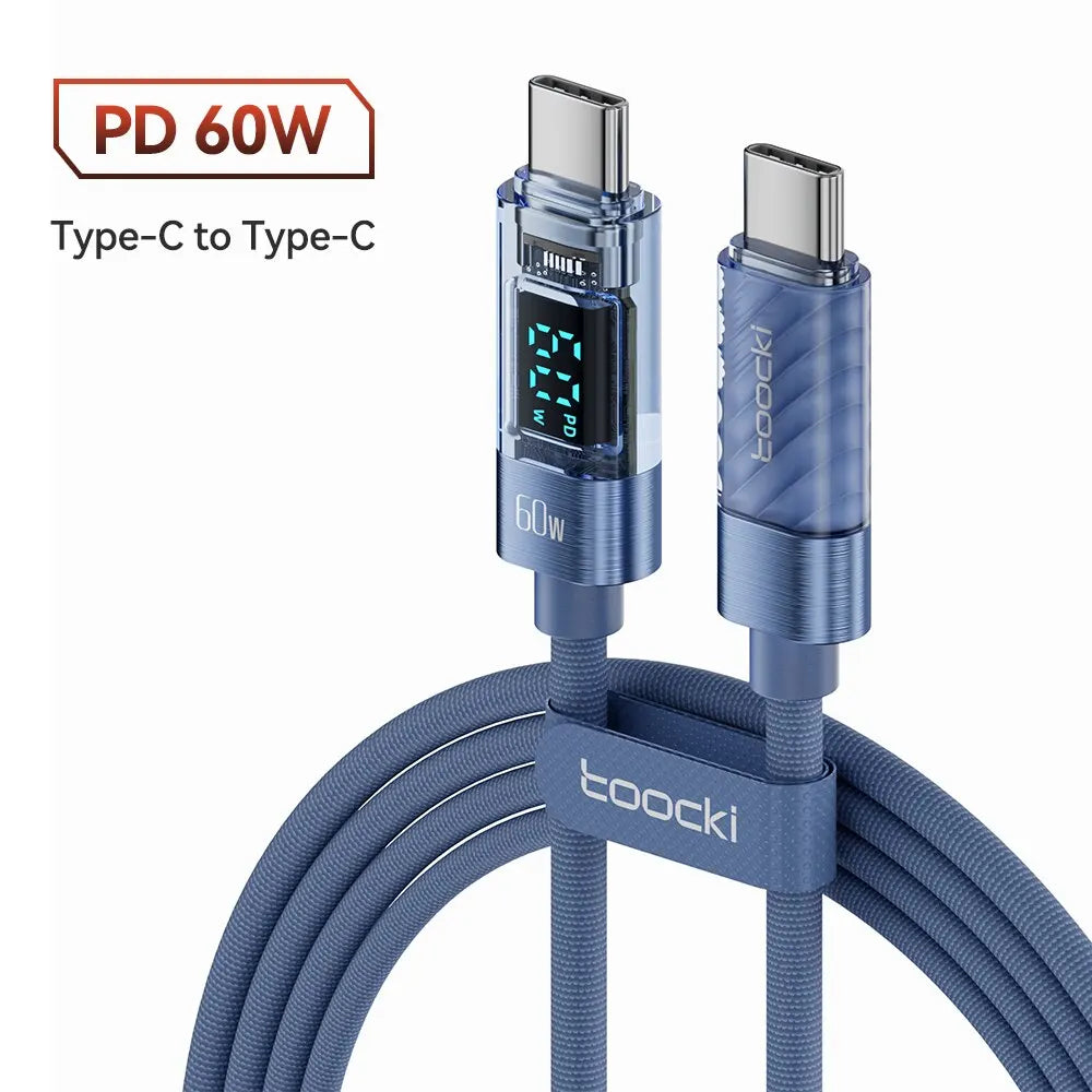 Type C to Type C Cable 100W PD Display Fast Charging Charger