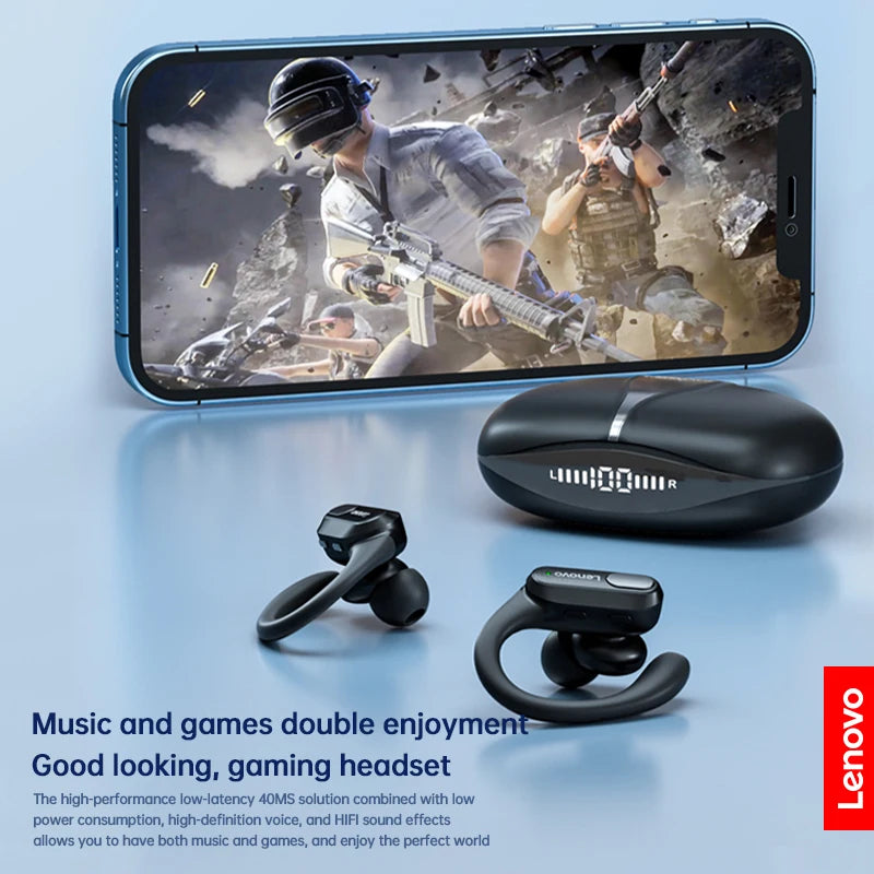 Lenovo Think Plus XT80 Sports Wireless Earphones with Mics, LED Power Display,Hifi Stereo Sound Bluetooth 5.3 TWS Headphones