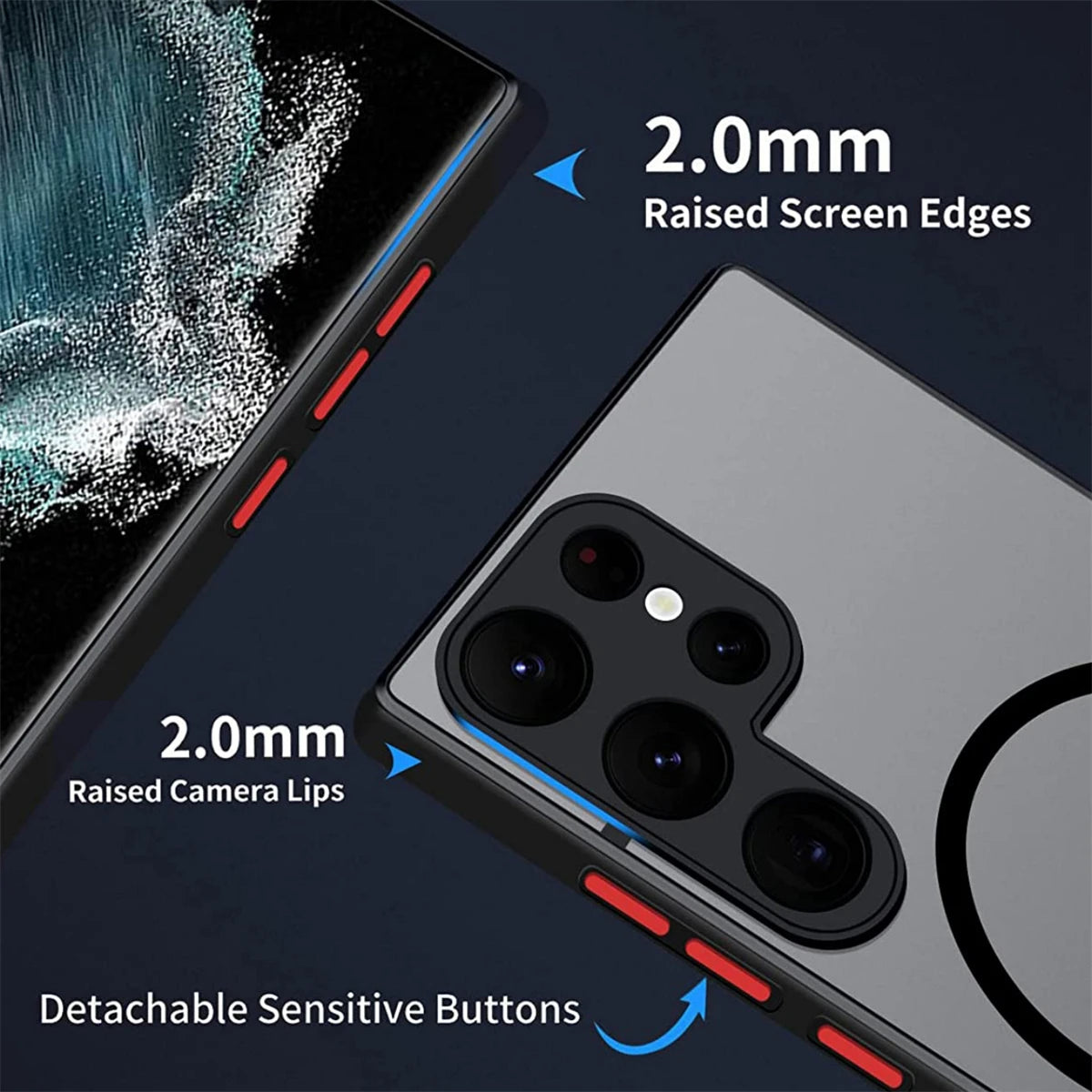 Shockproof Phone Case Magnetic Wireless Charging For Samsung Galaxy