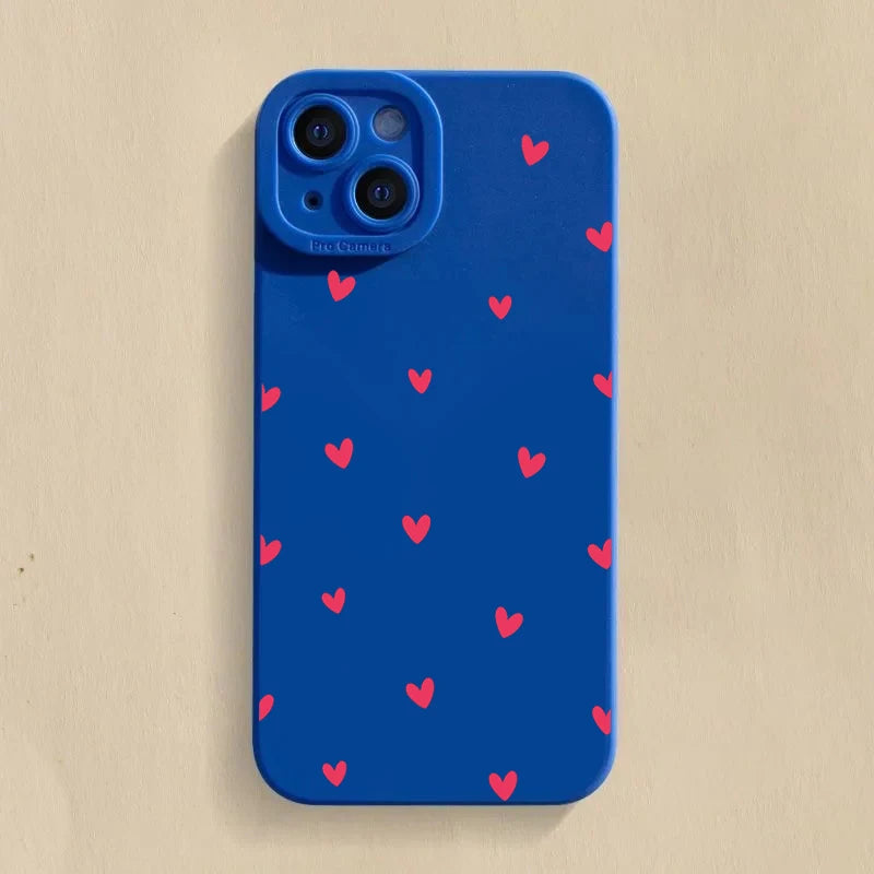 Love Heart Phone Case For iPhone Shockproof Silicone Soft Cover